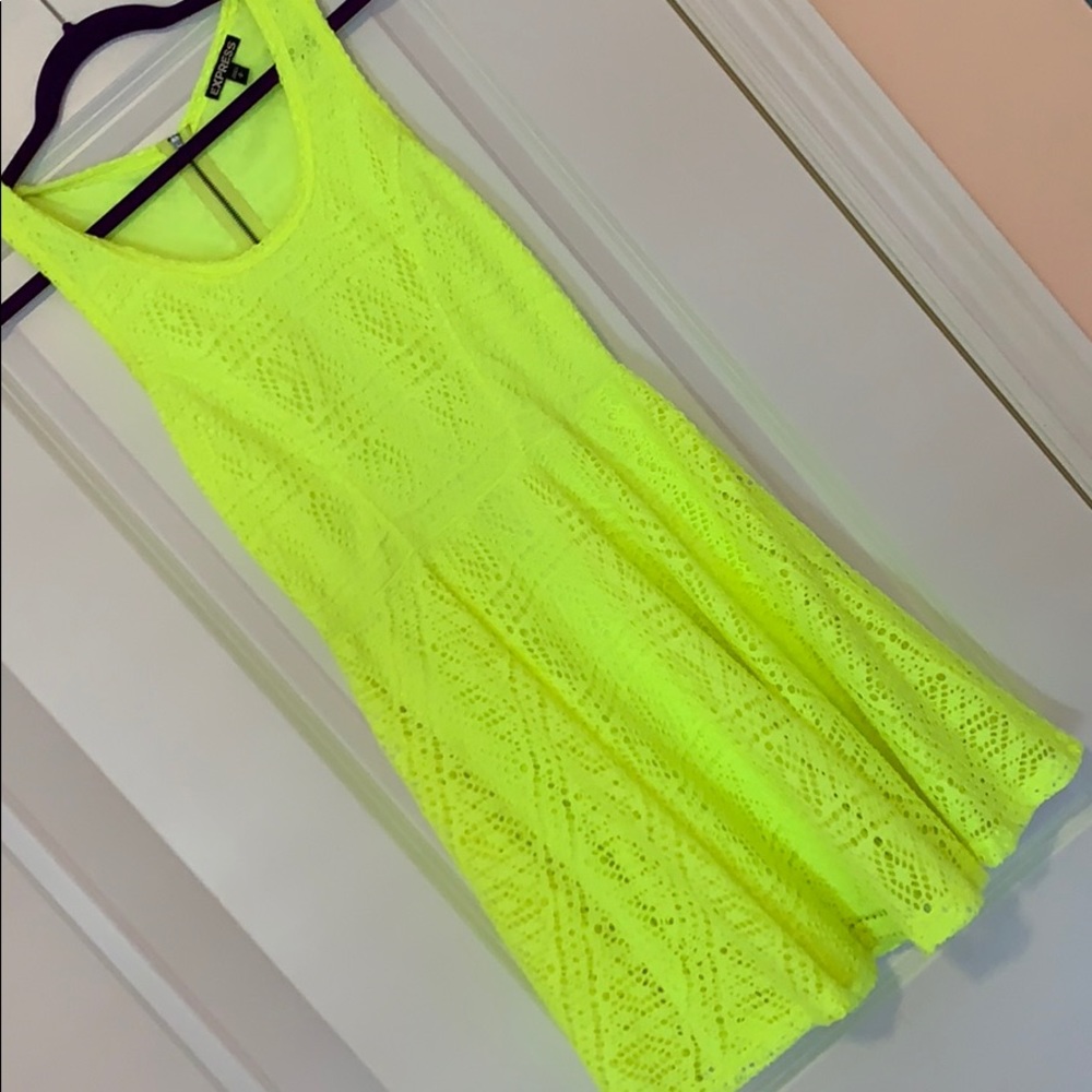Express Neon Yellow Summer Dress